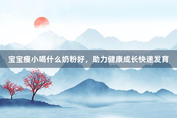 宝宝瘦小喝什么奶粉好，助力健康成长快速发育
